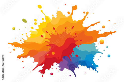 Colorful Artistic Watercolor Splash Design
