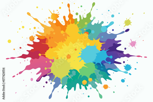Colorful Artistic Watercolor Splash Design
