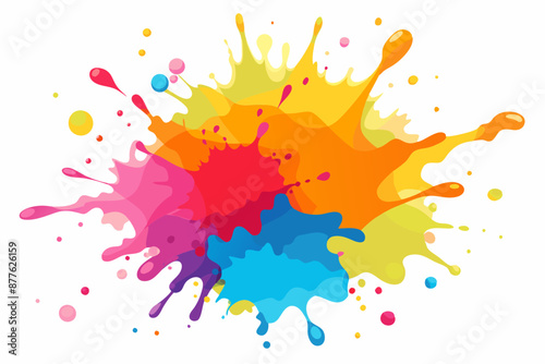 Colorful Artistic Watercolor Splash Design
