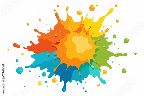 Colorful Artistic Watercolor Splash Design
