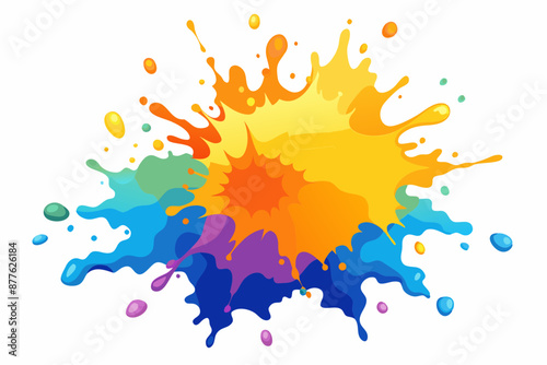 Colorful Artistic Watercolor Splash Design
