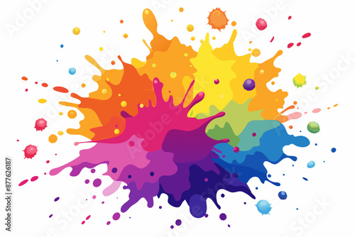 Colorful Artistic Watercolor Splash Design

