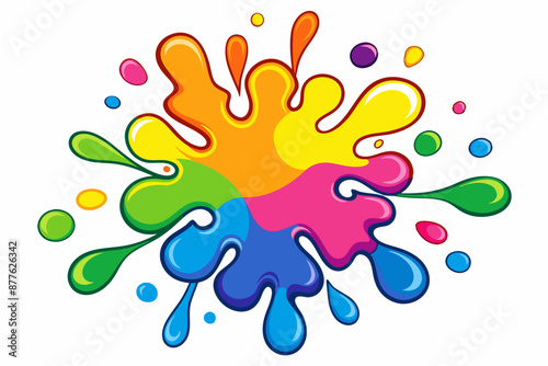 Colorful Artistic Watercolor Splash Design
