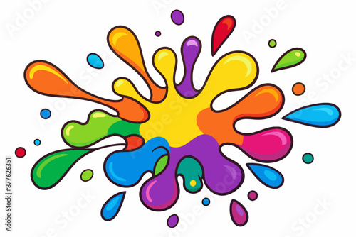 Colorful Artistic Watercolor Splash Design
