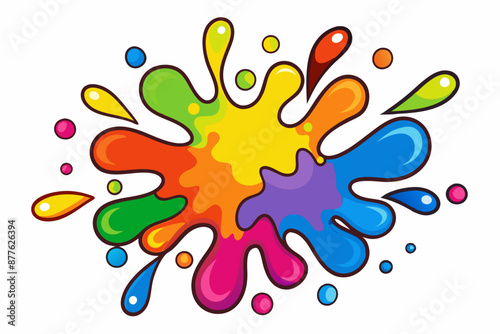 Colorful Artistic Watercolor Splash Design
