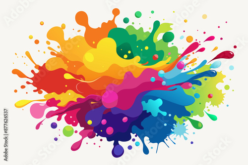 Colorful Artistic Watercolor Splash Design
