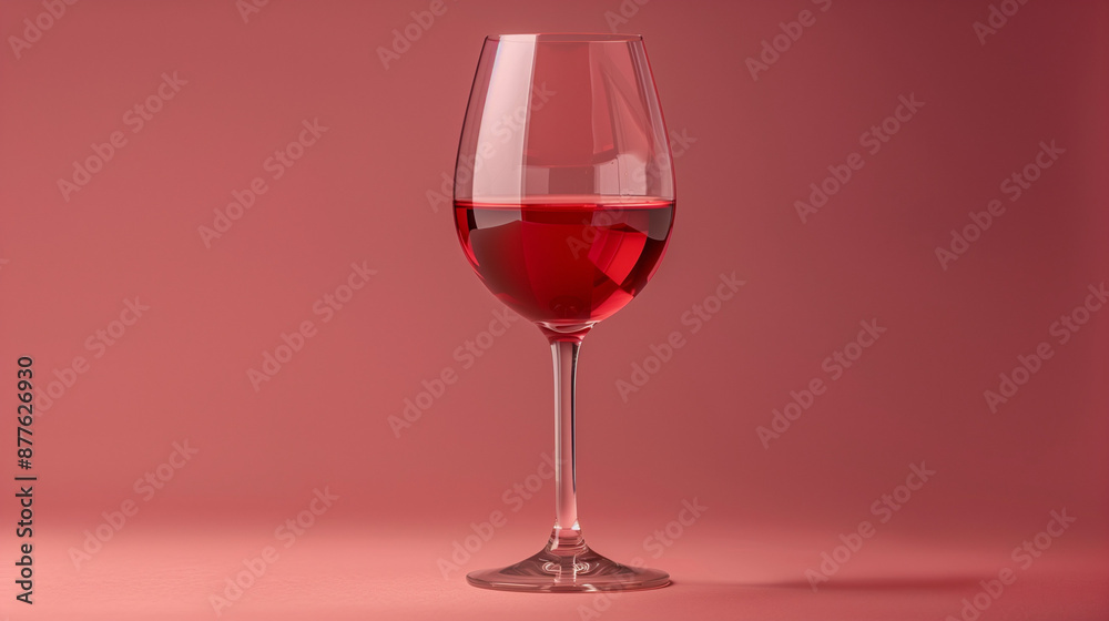 fancy glass of red wine isolated on beautiful red background fancy glass of red wine isolated on beautiful red background