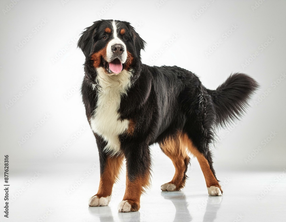 Bernese Mountain Dog on a white background Bernese Mountain Dog on a white background
