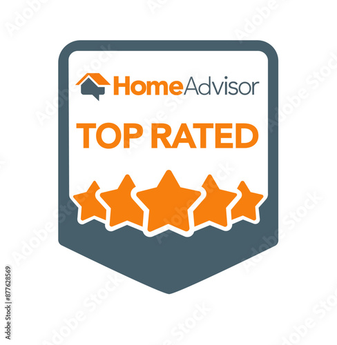 homeadvisor vector hd logo. ready to use for website and printing. star badge top rated logo