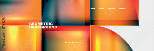 Circle triangle geometric web site page template. Vector Illustration For Wallpaper, Banner, Background, Card, Book Illustration, landing page