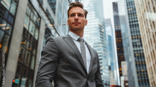 The professional in a city photo
