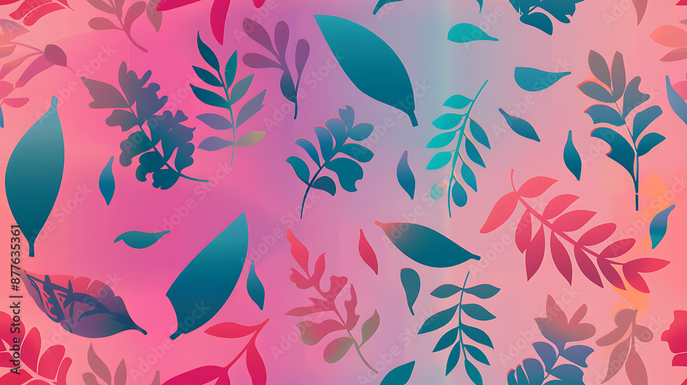 Fototapeta premium gradient, floral design, vibrant, colorful, wallpaper, background, banner, website