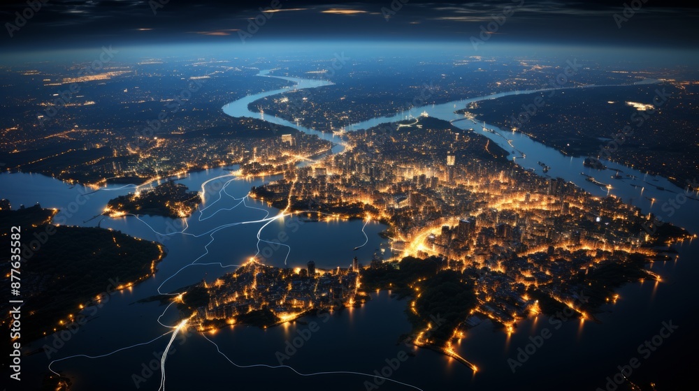 A breathtaking view of Earth from space as the sun rises over the horizon, casting a warm glow on the planet's surface. A breathtaking view of Earth from space as the sun rises over the horizon, casting a warm glow on the planet's surface.