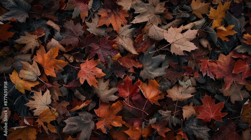 The autumn fallen leaves The autumn fallen leaves