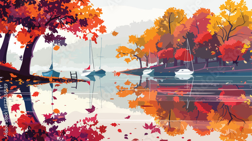 An early morning light reflecting off the water with