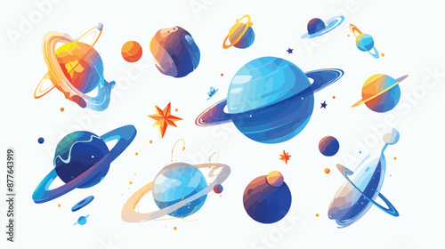 Astronomy galaxy constellation and sci-fi concept. 3d