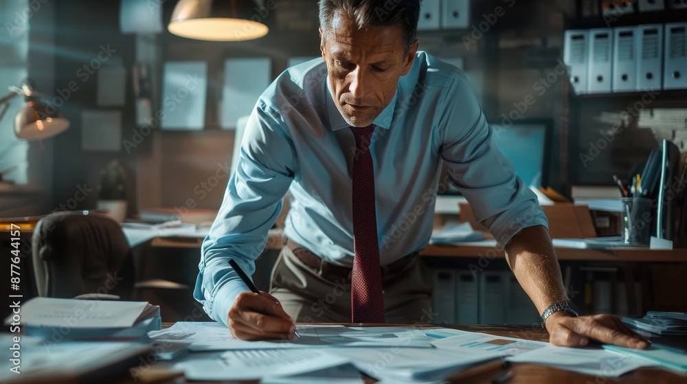 The professional man at desk The professional man at desk