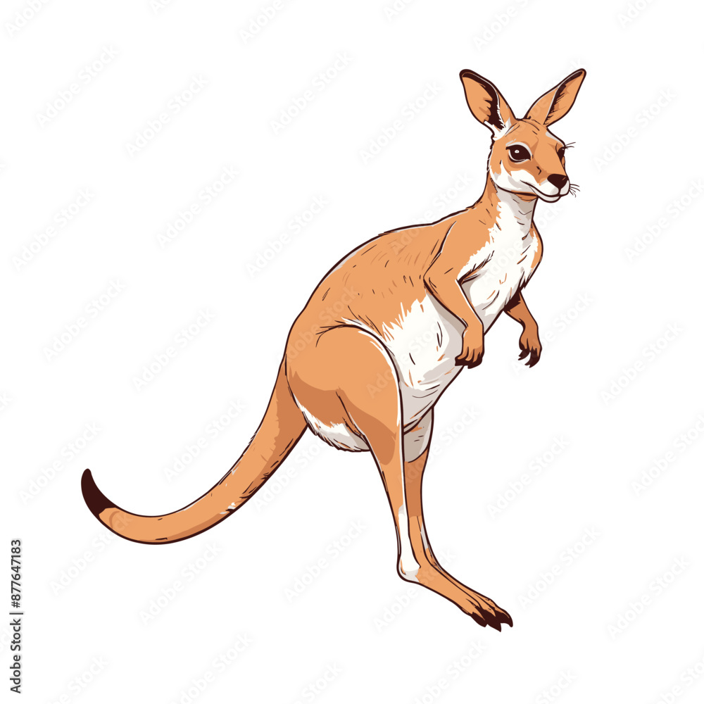 Hand Drawn Kangaroo Illustration Hand Drawn Kangaroo Illustration