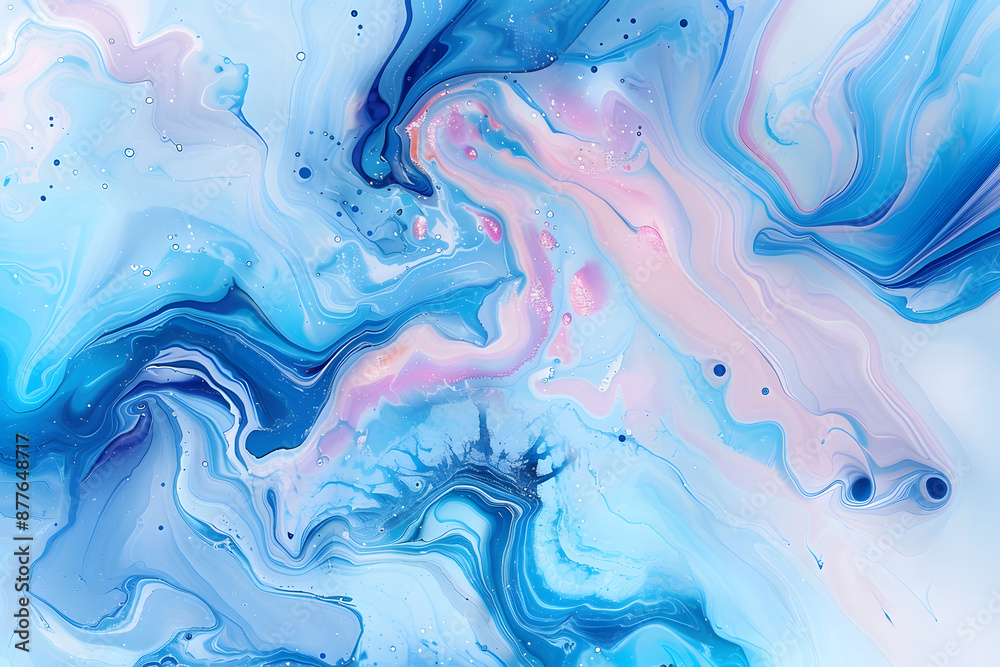 abstract background from waves of wet paint. wet effect. blue and pink watercolor background. Textured illustration abstract background from waves of wet paint. wet effect. blue and pink watercolor background. Textured illustration