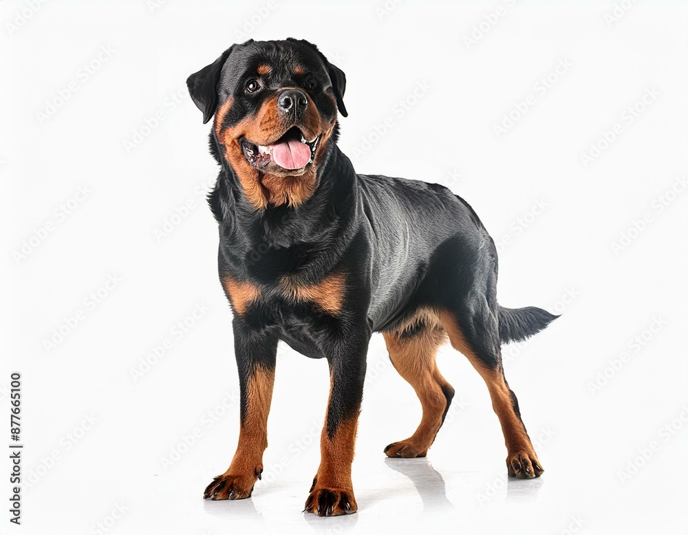 Obraz premium Rottweiler dog on a white background