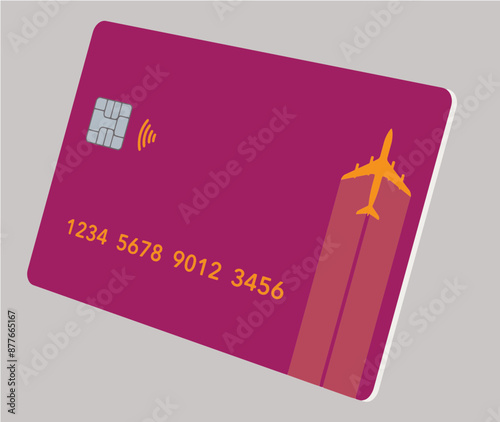 Here is a generic travel credit card featuring an airliner in the design.