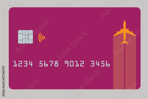 Here is a generic travel credit card featuring an airliner in the design.