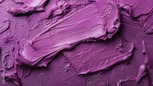 A bold and detailed abstract imagery featuring purple textured paint strokes, offering a captivating portrayal of artistic expression and dynamic visual texture. photo