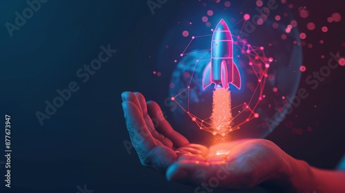 The rocket startup launch