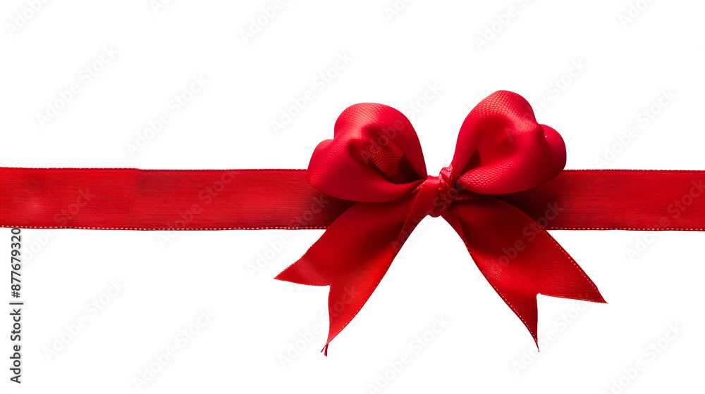 A red ribbon for Valentine's Day isolated on transparent background. A red ribbon for Valentine's Day isolated on transparent background.
