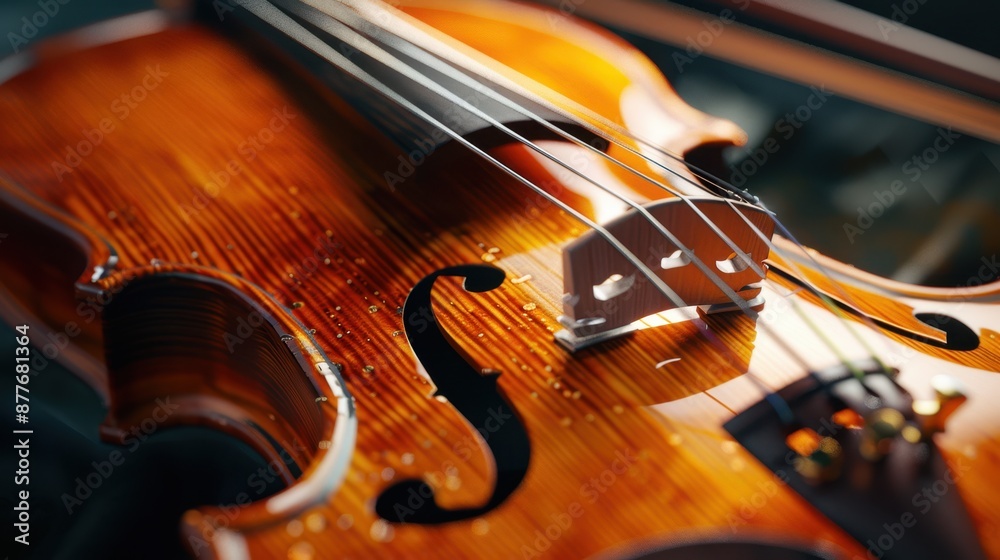 Fototapeta premium The Closeup of a Violin