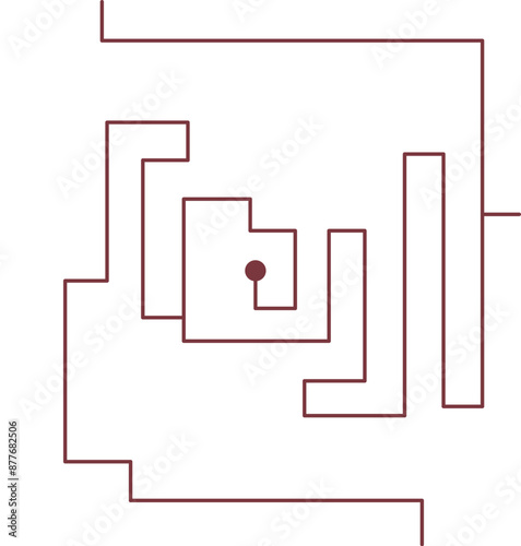 Square Maze Game Labyrinth Puzzle