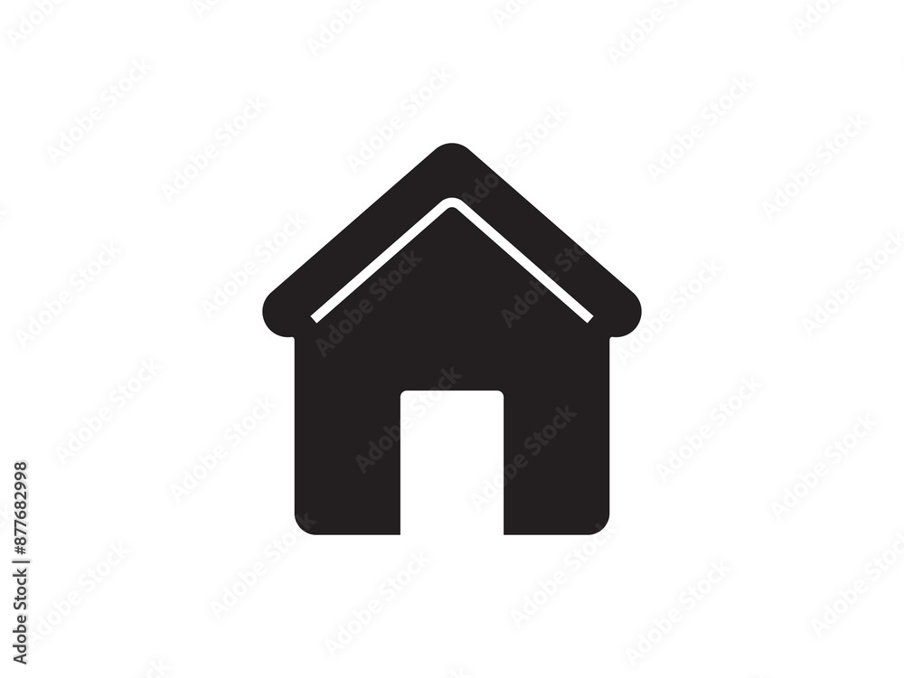 Icon a house representation, isolated against a clean background. This simple vector symbol evokes a sense of warmth and security, embodying the concept of home. Icon a house representation, isolated against a clean background. This simple vector symbol evokes a sense of warmth and security, embodying the concept of home.