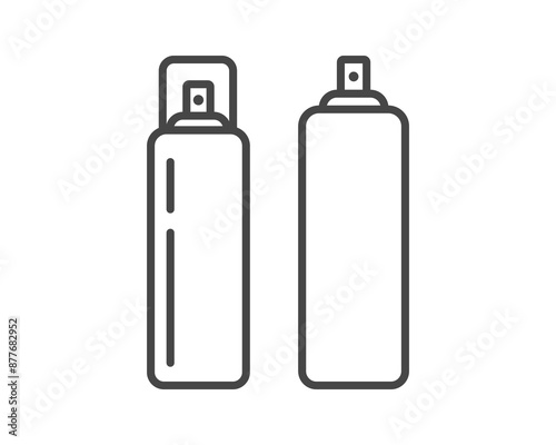 Collection vector icons of beauty, cosmetics and care. Bottle, jar, shower gel, face cream, body lotion, spray, ointment, paste.
