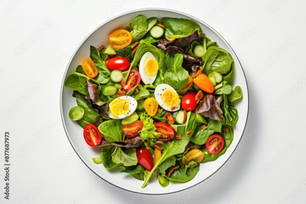 fresh salad and healthy food concept