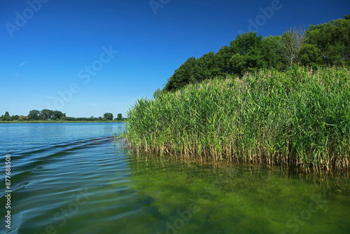 Landscape of Lednica lake in Poland photo