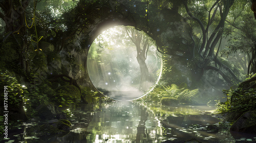 Enchanted Forest Portal Offering Passage to Imaginary Realms
