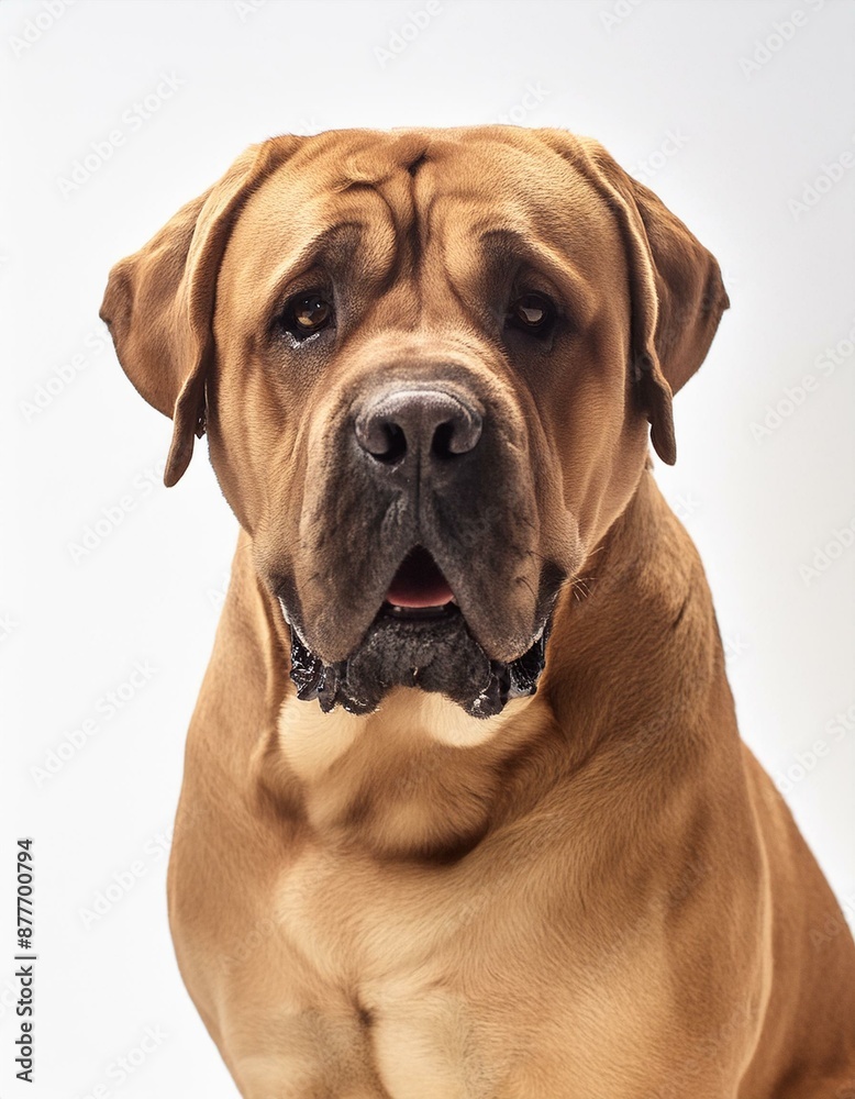 Mastiff on a white background