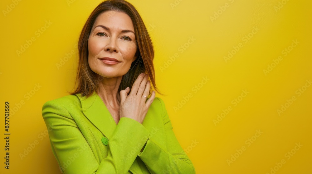 The woman in green jacket The woman in green jacket
