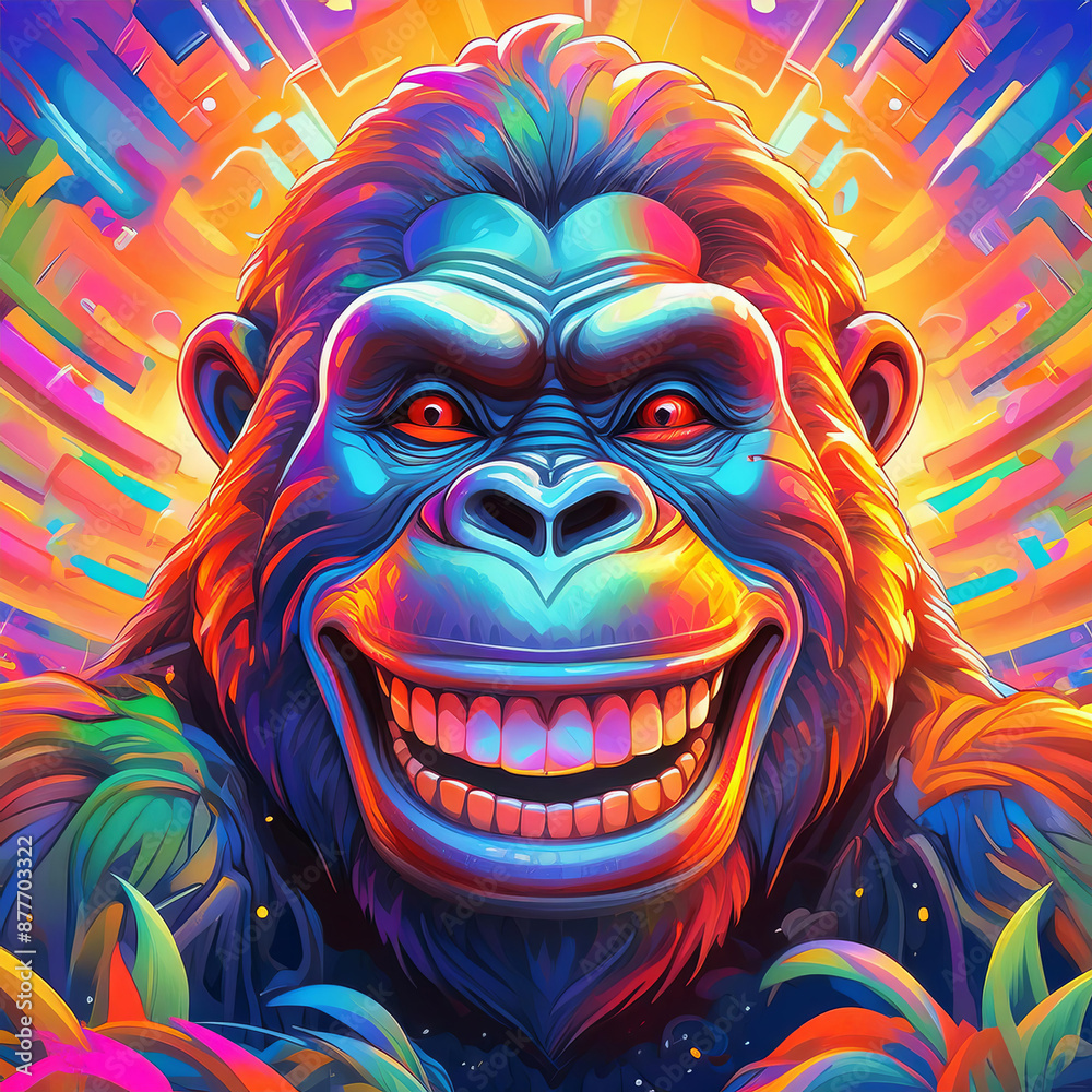 One Gorilla smiling One Gorilla smiling
