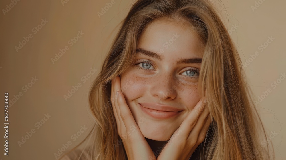 The smiling young woman The smiling young woman