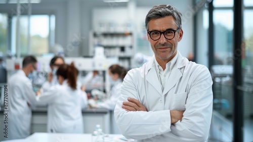 The scientist in the laboratory photo