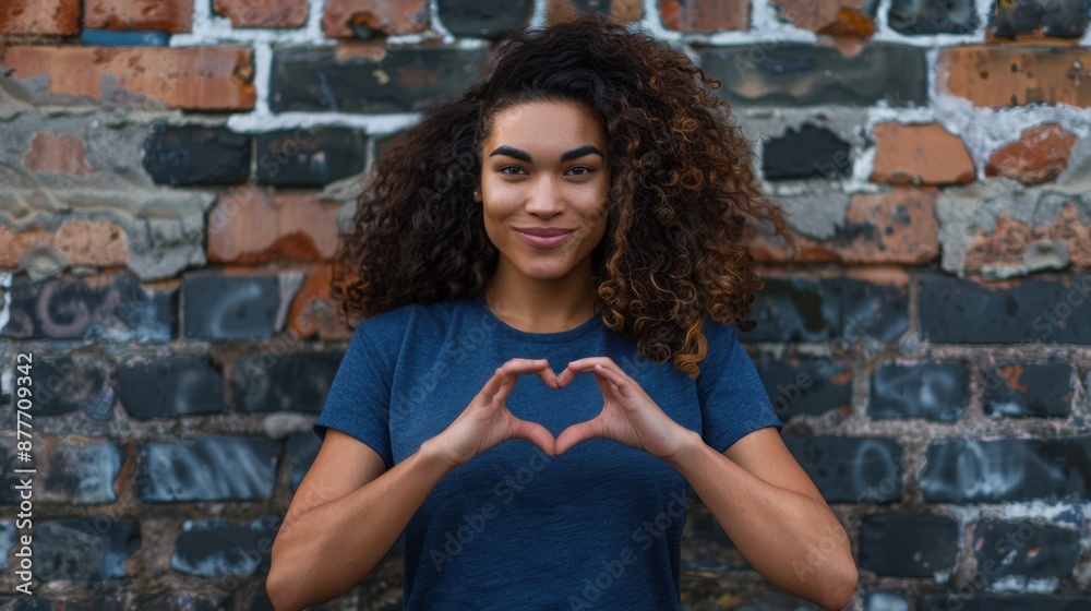 The Woman Making Heart Gesture The Woman Making Heart Gesture