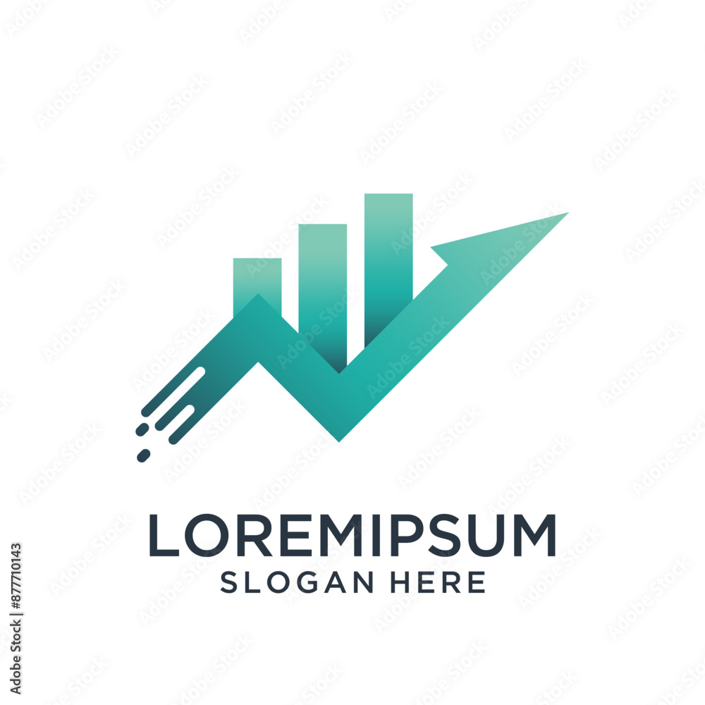 abstract financial logo design with graphic bar abstract financial logo design with graphic bar