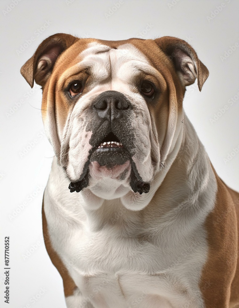Bulldog on a white background