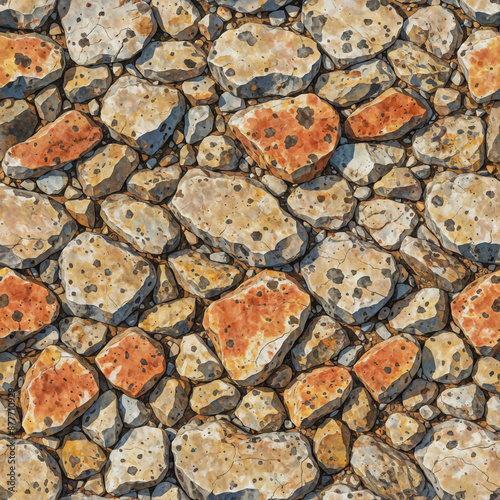 texture of a rocks Seamless Anime style 