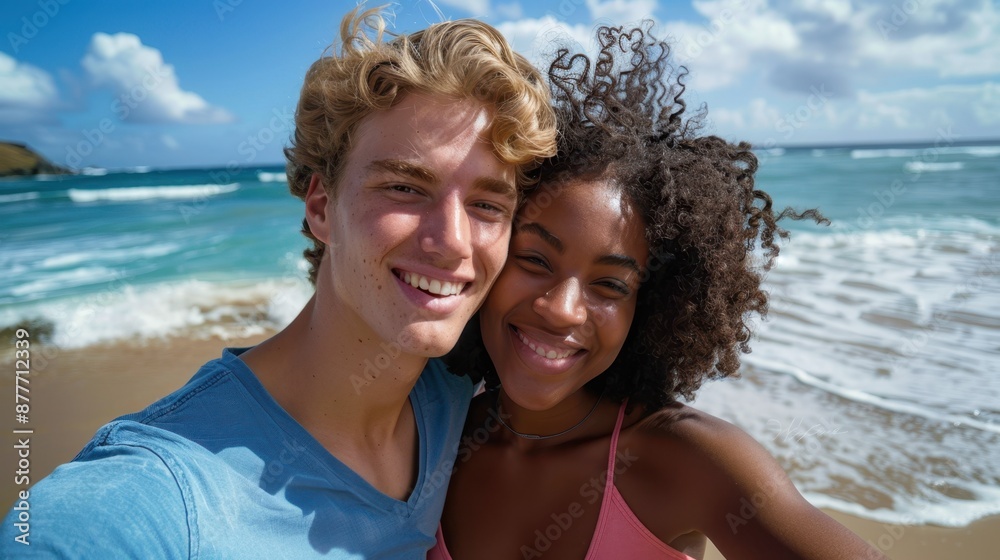 The smiling young couple The smiling young couple