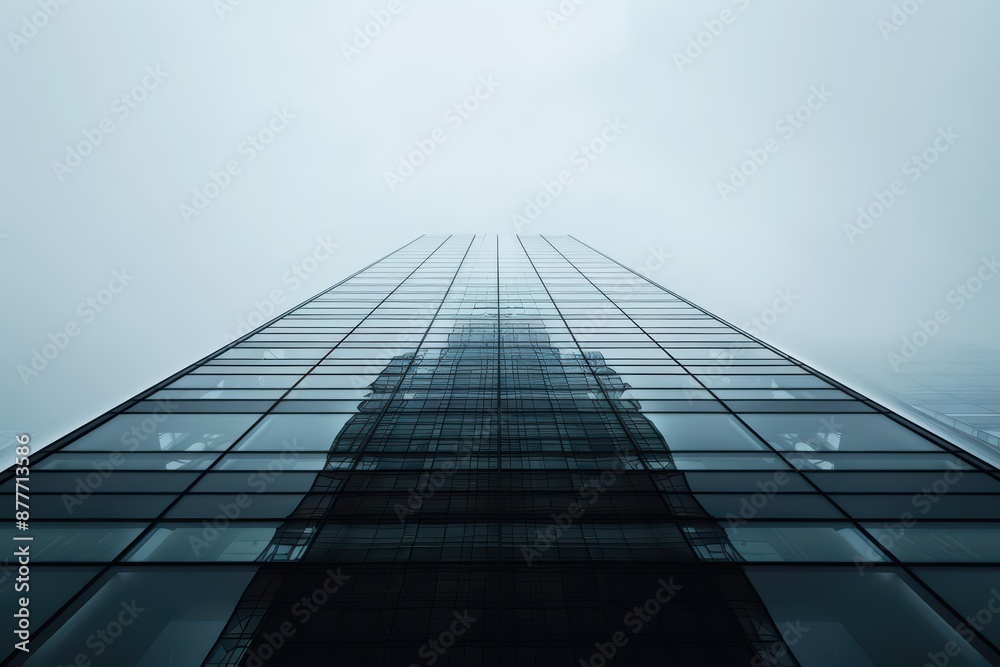 A surreal scene unfolds as a towering skyscraper splits open, exposing an otherworldly dimension brimming with hightech wonders in high tech, with copy space A surreal scene unfolds as a towering skyscraper splits open, exposing an otherworldly dimension brimming with hightech wonders in high tech, with copy space