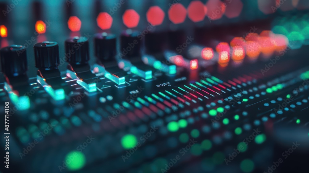 An enchanted soundboard made of crystalline components pulses with light as it manipulates spectral soundwaves