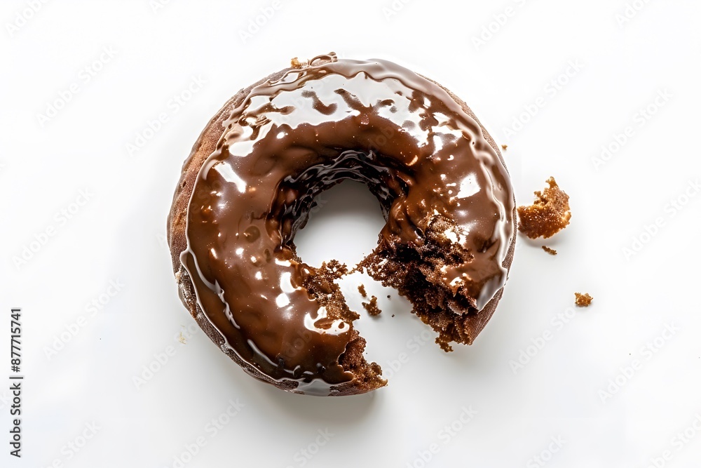 Chocolate Donut with Bite