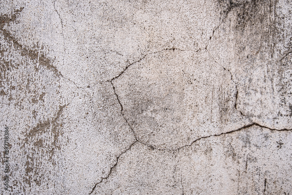 Worn out wall with peeling paint and faded colors. thin wall cracks, Worn out wall with peeling paint and faded colors. thin wall cracks,